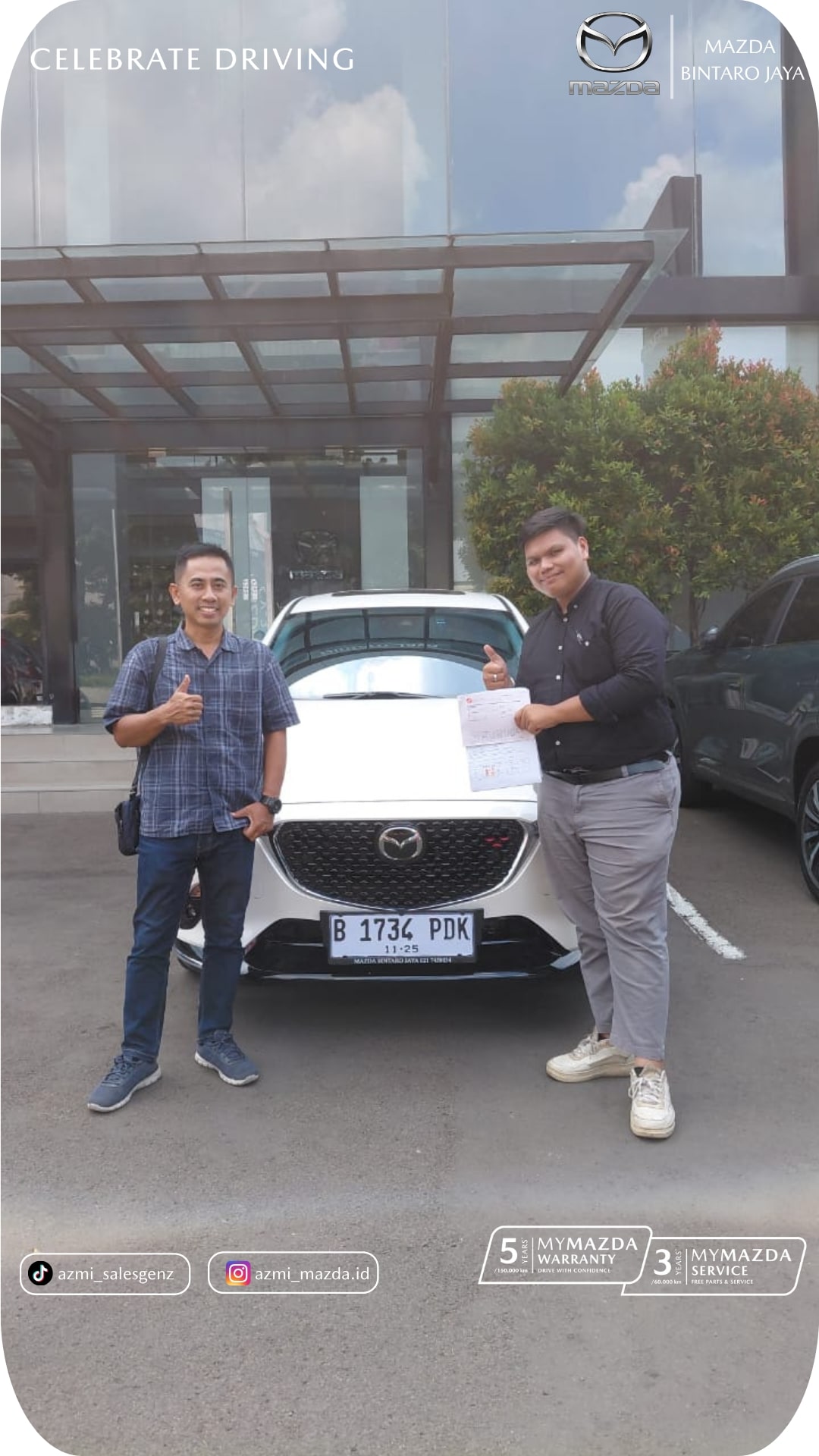 Menerima unit Mazda CX-3 dengan bahagia